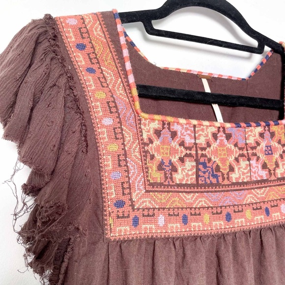 Free People embroidered mini dress - Picture 2 of 6